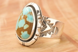 Genuine Number 8 Mine Native American Ring